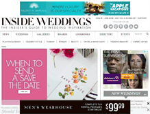 Tablet Screenshot of insideweddings.com
